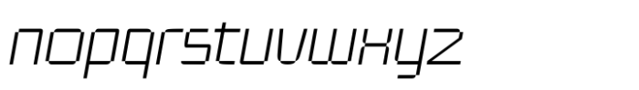 Teknolog Thin Italic Font LOWERCASE