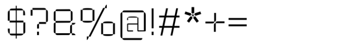 Teknolog Thin Font OTHER CHARS