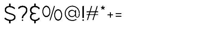 Telcian Thin Thin Font OTHER CHARS