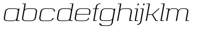 Telephone Extended Light Italic Font LOWERCASE