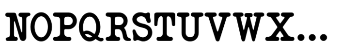 Teleprinter Message JNL Regular Font LOWERCASE