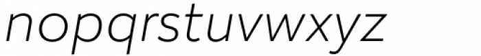 Tellumo Thin Italic Font LOWERCASE