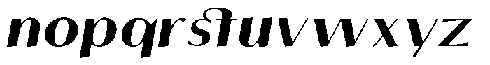 Tellur Sans Black Italic Font LOWERCASE