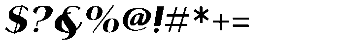 Tellur Sans Extra Bold Italic Font OTHER CHARS