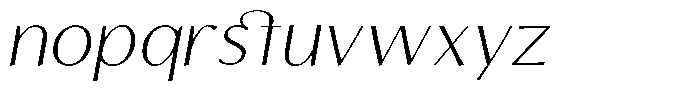 Tellur Sans Italic Font LOWERCASE