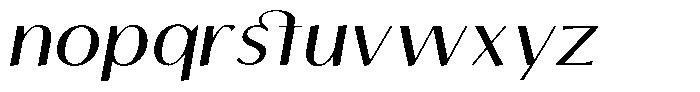Tellur Sans Semi Bold Italic Font LOWERCASE