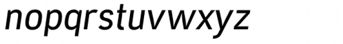 Tempelhof Medium Oblique Font LOWERCASE