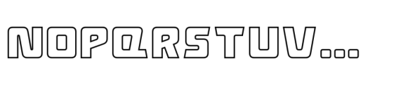 Tempest Rising Round Outline Font LOWERCASE