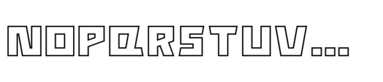 Tempest Rising Sans Outline Font LOWERCASE