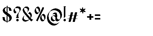 Tenebra Templar Font OTHER CHARS