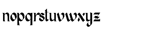 Tenebra Templar Font LOWERCASE
