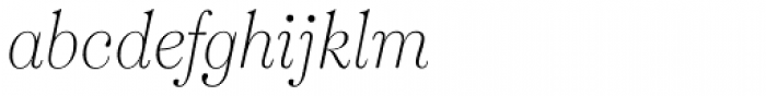 Tenez Light Italic Font LOWERCASE