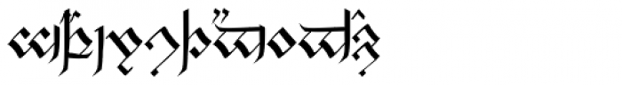 Tengwanda Gothic Font UPPERCASE