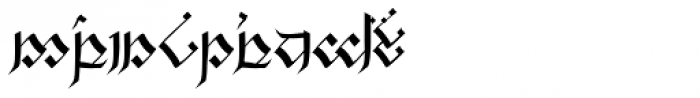 Tengwanda Gothic Font LOWERCASE