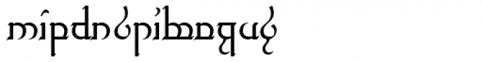 Tengwar Transliteral Regular Font LOWERCASE