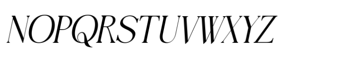 Tensura Thin Italic Font UPPERCASE