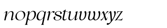 Tensura Thin Italic Font LOWERCASE