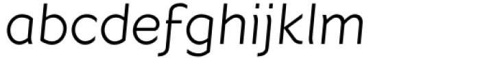 Teorema Thin Italic Font LOWERCASE