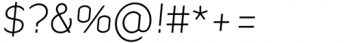 Teorema Ultra Light Italic Font OTHER CHARS