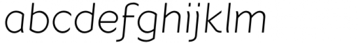 Teorema Ultra Light Italic Font LOWERCASE