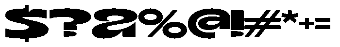 Terax Dimention Bold Ultra Expanded Font OTHER CHARS