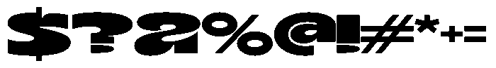 Terax Dimention Extra Bold Ultra Expanded Font OTHER CHARS