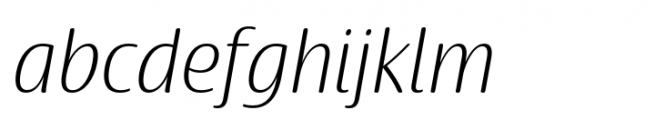 Terfens Gothic Condensed Light Italic Font LOWERCASE