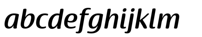 Terfens Gothic Extended Demi Italic Font LOWERCASE