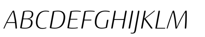 Terfens Gothic Extended Light Italic Font UPPERCASE