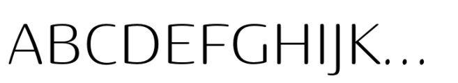 Terfens Gothic Extended Light Font UPPERCASE