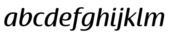 Terfens Gothic Extended Medium Italic Font LOWERCASE