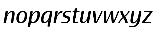 Terfens Gothic Extended Medium Italic Font LOWERCASE