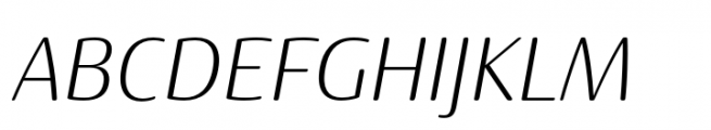 Terfens Gothic Norm Light Italic Font UPPERCASE
