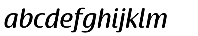 Terfens Gothic Norm Medium Italic Font LOWERCASE