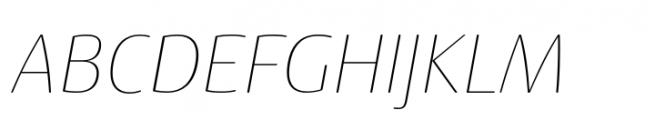 Terfens Gothic Norm Thin Italic Font UPPERCASE