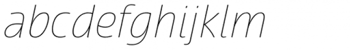 Terfens Thin Italic Font LOWERCASE