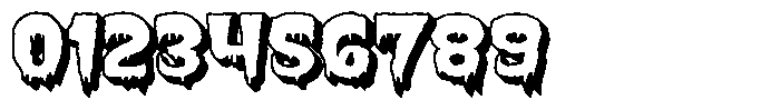 Terrify 3 D Display Font OTHER CHARS
