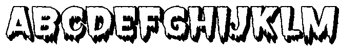 Terrify 3 D Display Font UPPERCASE