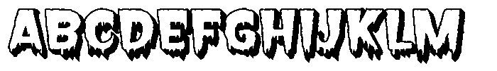 Terrify 3 D Display FONT