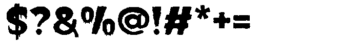 Terrify Display Font OTHER CHARS