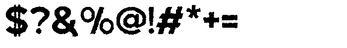 Terrify Rough Font OTHER CHARS
