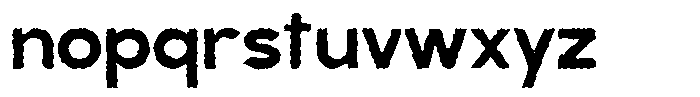 Terrify Rough Font LOWERCASE