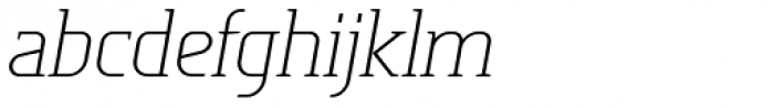 Tertre ExtraLight Italic Font LOWERCASE