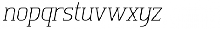 Tertre ExtraLight Italic Font LOWERCASE