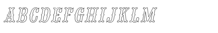 Tex Mex Fill Lines Italic Font UPPERCASE