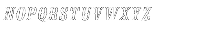 Tex Mex Fill Lines Italic Font UPPERCASE