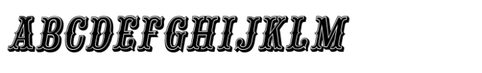 Tex Mex Inline Italic Font UPPERCASE