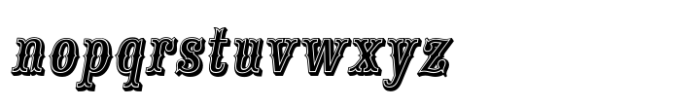 Tex Mex Inline Italic Font LOWERCASE
