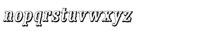 Tex Mex Open Italic Font LOWERCASE