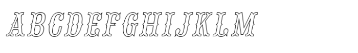 Tex Mex SC Fill Lines Italic Font UPPERCASE